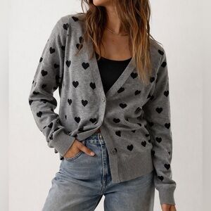 POL Cotton Heart Cardigan